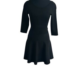 GUESS Black Fit & Flare Dress | Open Back Zip | Minimalist Y2K | Women’s XS